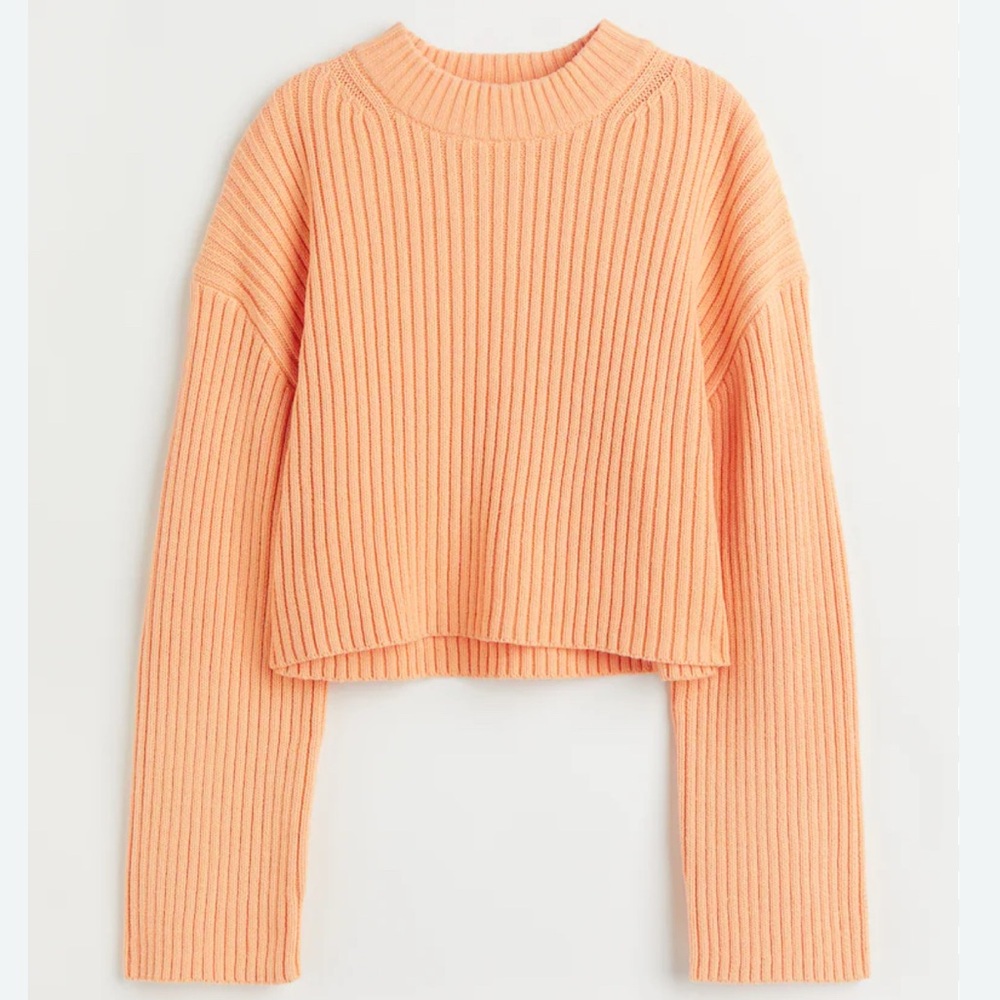 H&M Ribbed Orange Sweater